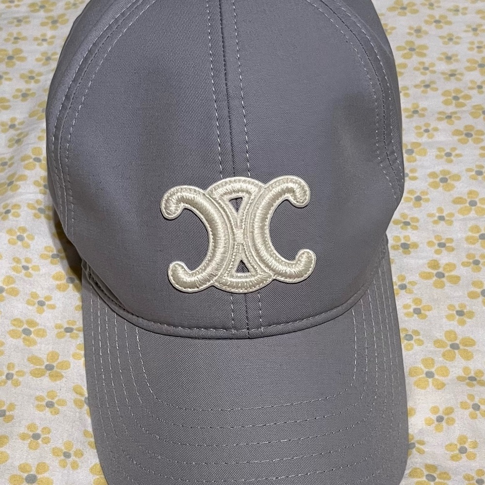NWOT Celine Triomphe Logo Light Blue Baseball Hat
